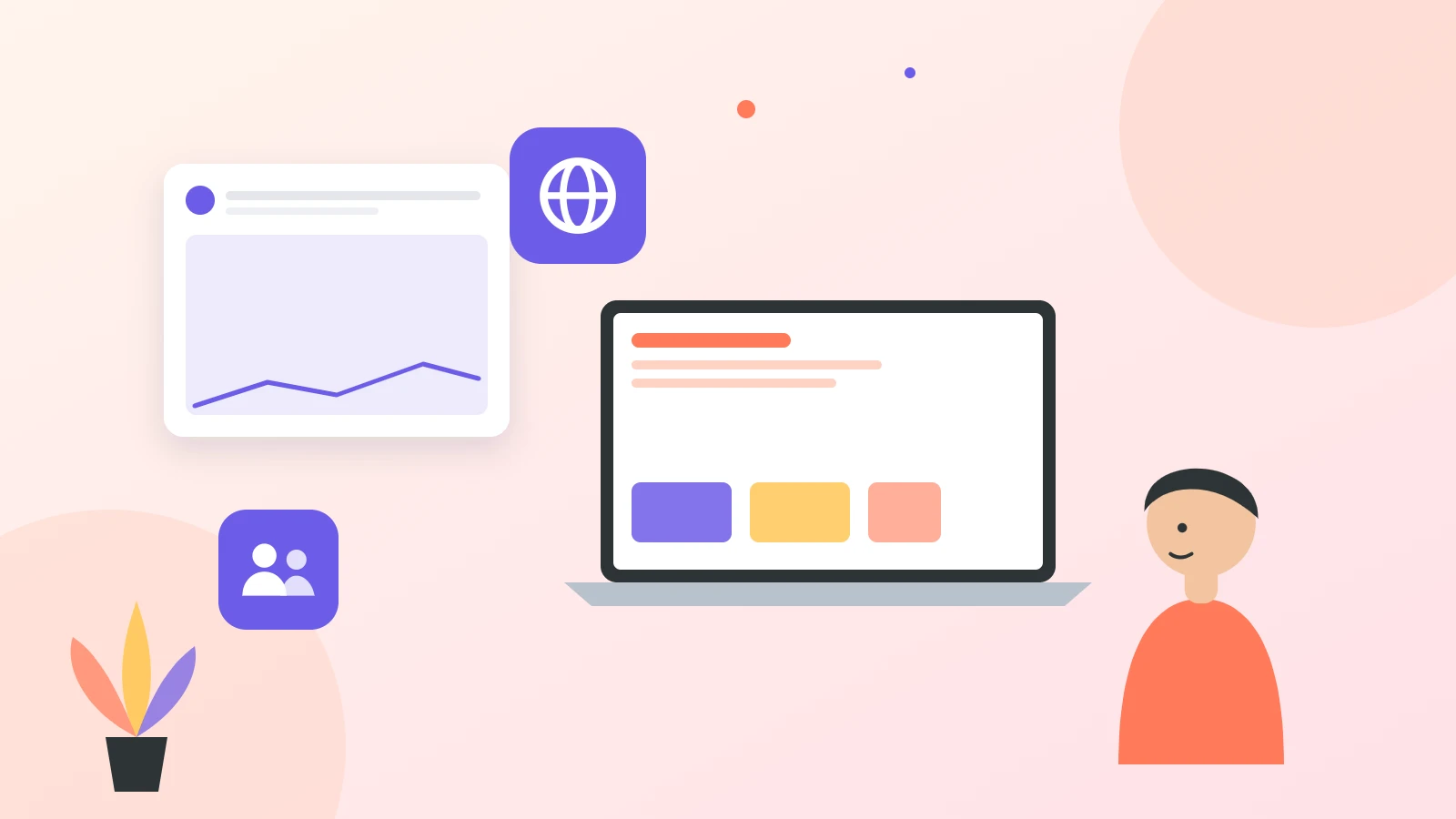 Illustration of hiring and onboarding remote developers