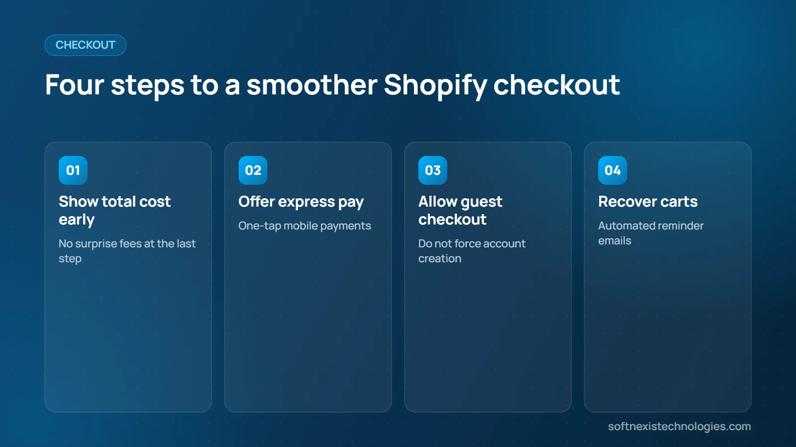 Shopify checkout optimisation steps