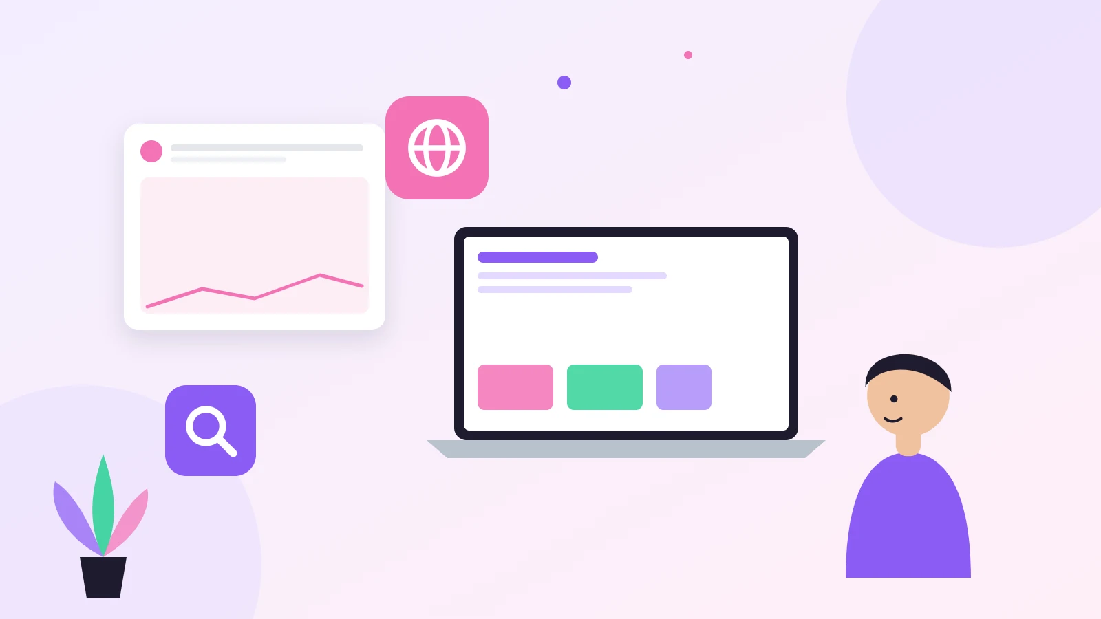 Illustration of local SEO signals like reviews and citations