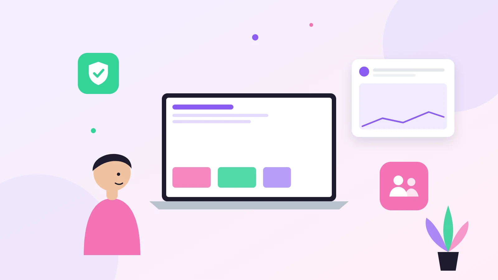 Illustration of a medical practice website with appointment booking