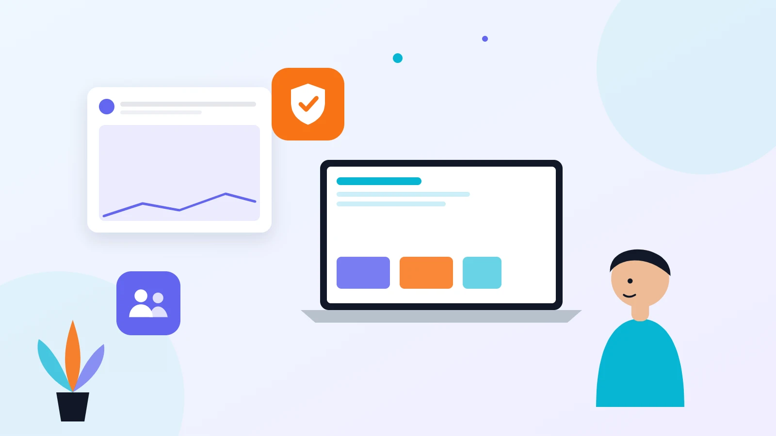 Illustration of a secure, accessible healthcare website