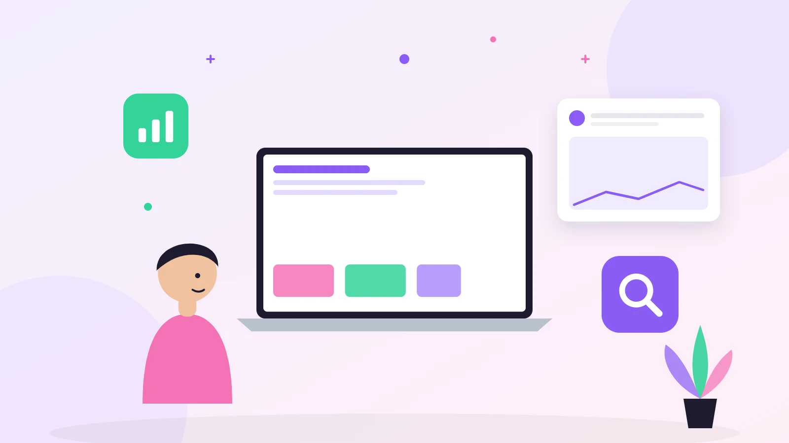Illustration of an on-page SEO checklist for a small business website