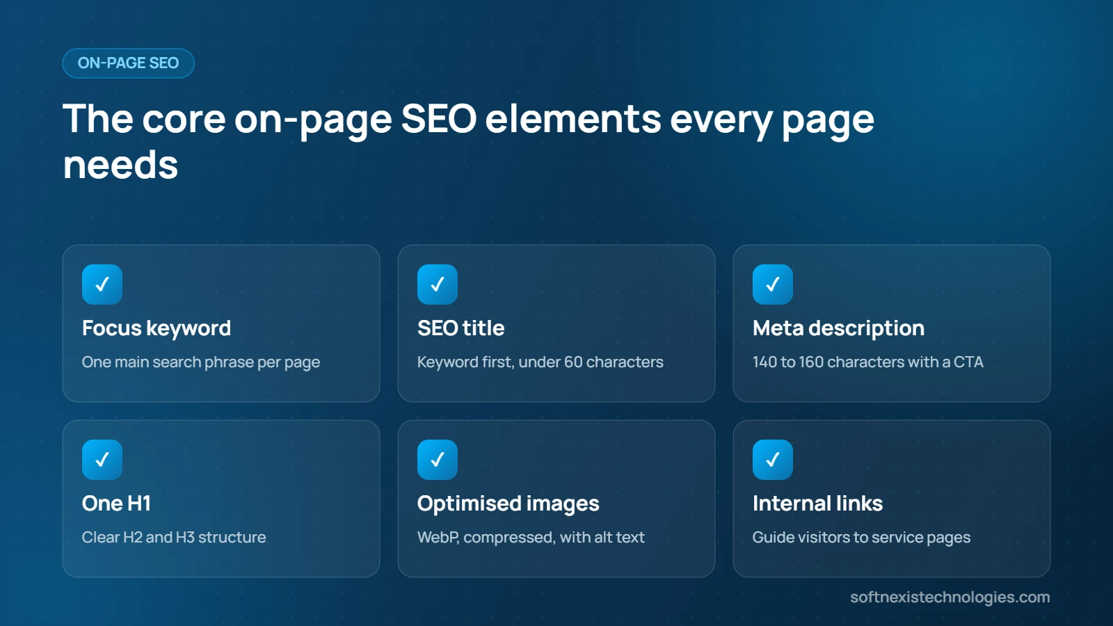 On-page SEO checklist steps for small business websites