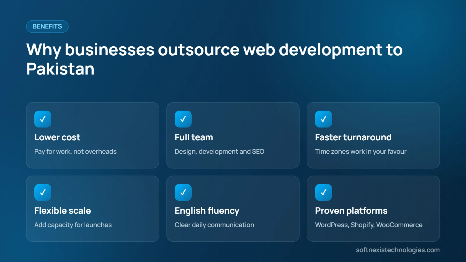 Benefits when you outsource web development to Pakistan