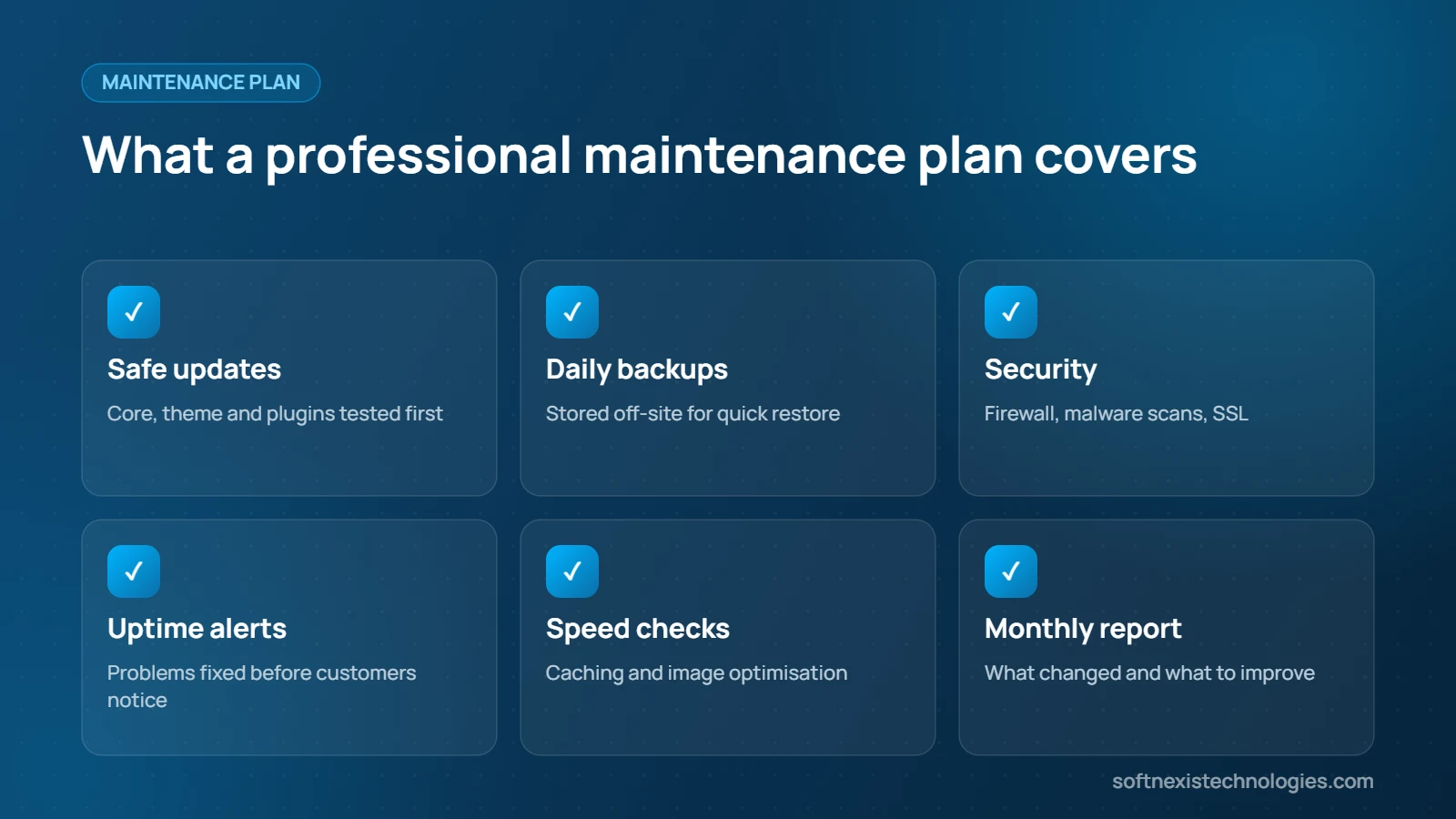 What website maintenance services include