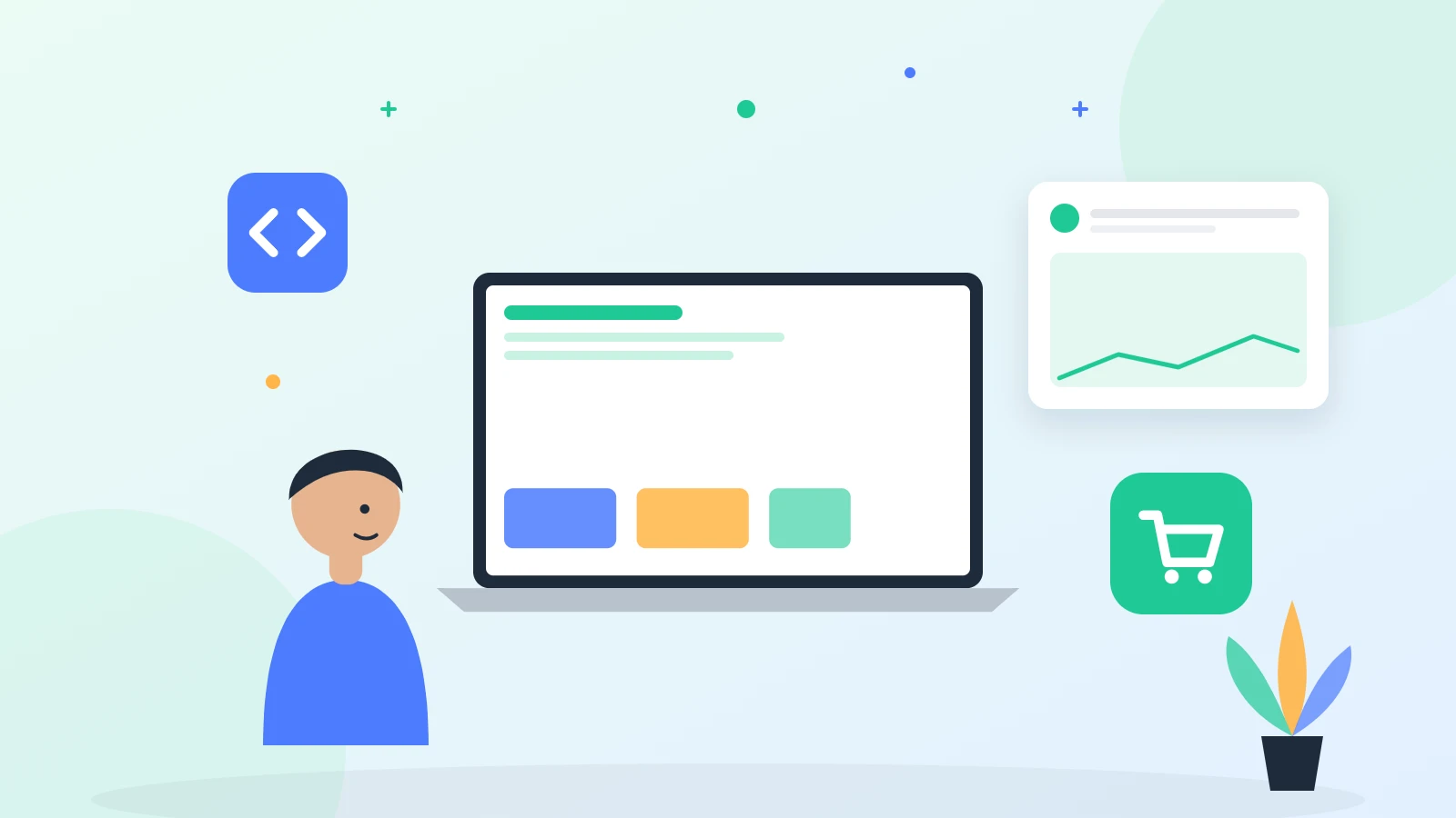 Illustration of building a WooCommerce online store
